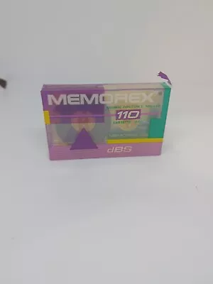 Two MEMOREX DBS 110 Min Type I Normal Bias Blank Audio Cassette Tapes NEW Sealed • $8