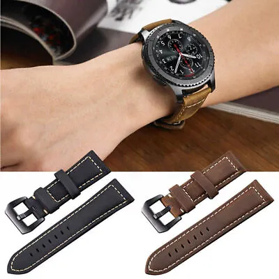 New Quality Genuine Leather Watch Band Luxury Strap For Samsung Gear S3 Frontier • $26.39