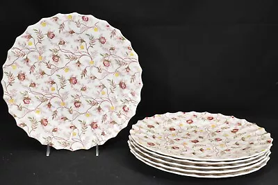  Spode Rosebud Chintz Pink 2-8401 Set Of 6 Dinner Plates • $145.71