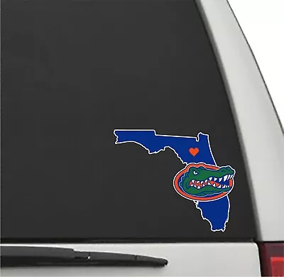 Florida Gators State Of Florida With GATOR HEAD LOGO Vinyl Decal UF Sticker • $6.95
