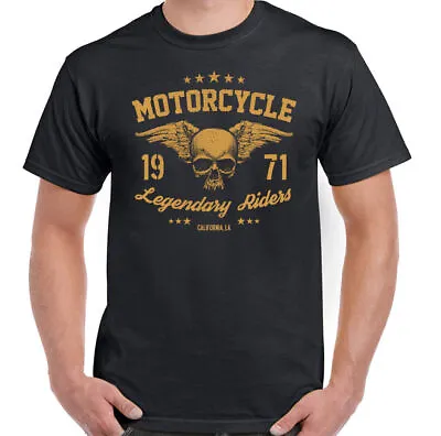 Motorcycle Legendary Riders T-Shirt Mens Biker Motorbike Bike Cafe Racer Custom • £10.95