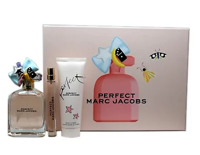 Marc Jacobs Perfect 3 Piece Gift Set Eau De Parfum Spray 100 Ml/3.3 Fl.oz. • $125