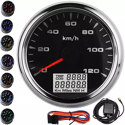 85mm 8 Colors Backlight Car GPS Speedometer Gauge 0-120km/h Odometer Ggauge      • $63.69