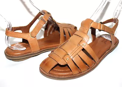 Sergio Tomani Pesca Camel Premium Colombian Leather Fisherman Sandal 7 37 New • $94.99