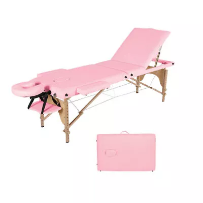 Portable Massage Table 3 Fold 84  L Adjustable Facial Spa Salon Bed Tattoo Table • $82.99