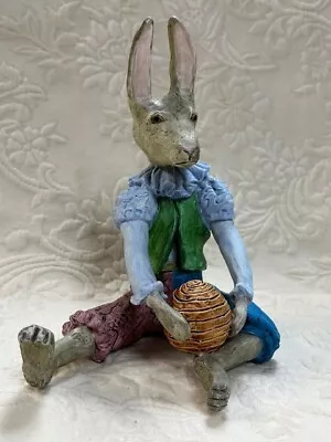 Judie Bomberger Signed  Benjamin  Bunny WHIMSICAL Resin Sculpture Art • $40
