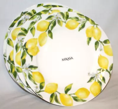 Mikasa Bone China Lemons 11  Dinner Plates Set Of Four New • $59.90