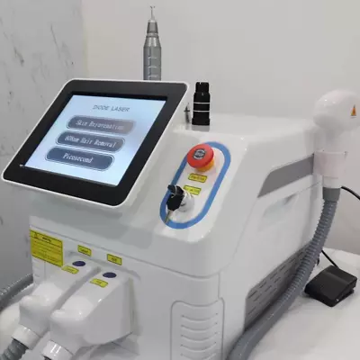 755 808 1064nm Diode Laser Hair Removal Pico Nd Yag Laser Tattoo Removal Machine • $1319