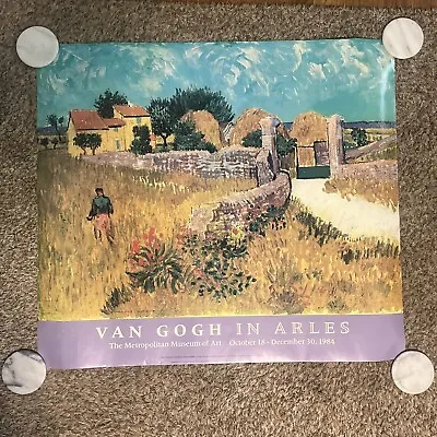 Van Gogh In Arles Exhibition Poster 34” X 30” Metropolitan Museum Art NY 1984 • $49.99