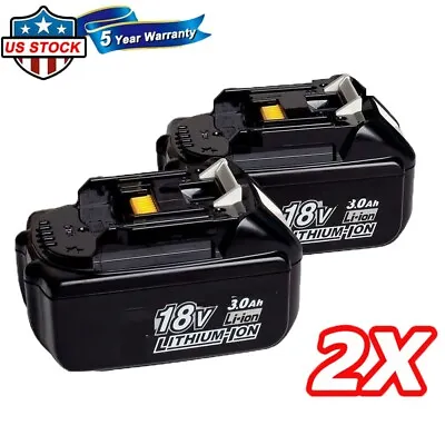 2Pack 18V 3.0Ah Lithium Battery Replacement For Makita BL1830 BL1815n Compact • $27.89