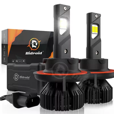 Ridroid H13 9008 LED Headlight Bulbs Kit High Low Beam 6500K Super Bright White • $24.98