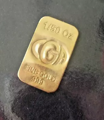 GOLD CGA BAR 1 /5Os OZ 24K PURE SOLID PREMIUM BULLION 9999 FINE INGOT AU • $66.65