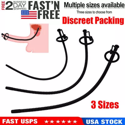Sex Male Hollow Soft Silicone For Tube Urethral Stretching Dilator Sounding Plug • $7.89