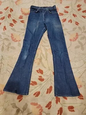 Vintage LEVIS Pants Mens 30x33 Jeans Denim 1970s Bell Bottom Orange Label NICE! • $40