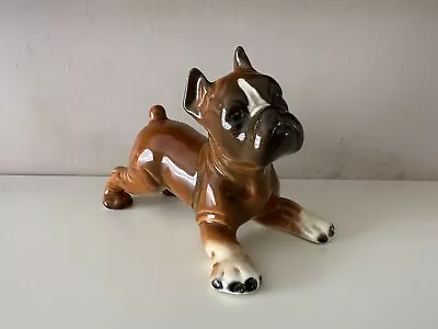 Charmimg Vintage Cortendorf West German Ceramic Boxer Dog Puppy 2859 • £16