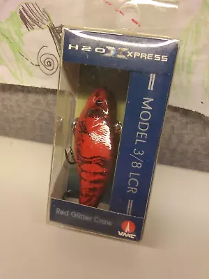 New H2O Xpress Model 3/8 LCR Red Glitter Craw Lure Fishing Bait • $9.80