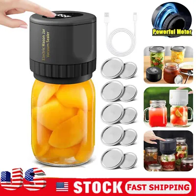 Electric Mason Jar Vacuum Sealer Kit For Wide Mouth And Regular Mouth Mason Jars • $18.99