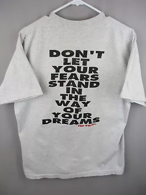 Vintage No Fear T-Shirt Mens XL Quote Graphic Single Stitch Skater Grunge Logo • $23.99