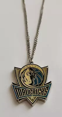 DALLAS MAVERICKS SILVER PENDANT SOUVENIR NECKLACE By AMINCO • $19.99