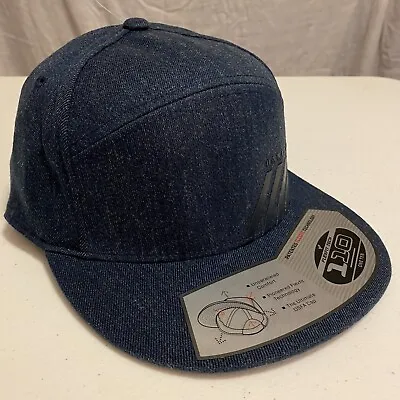 Oakley Halifax SnapBack Flexfit 110 Flat Bill Trucker Hat Cap NWT Blue • $34.99