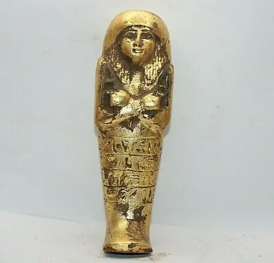 RARE ANCIENT EGYPTIAN ANTIQUE MUMMIFIED SCARAB Ushabti Shabti Egypt History (YU) • $102