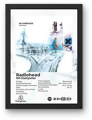 Radiohead OK Computer Framed Poster A2-A5 Thom Yorke Paranoid Android Greenwood • £50