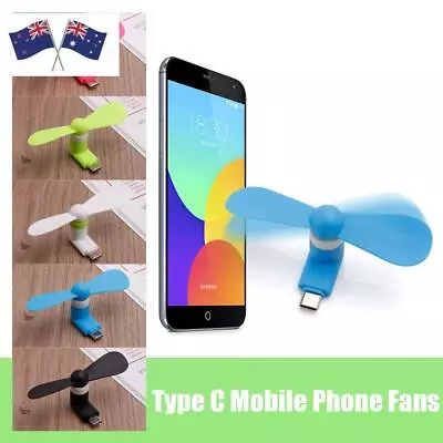 Fans Creative USB C Type-C Micro Fan Mobile Phone For Samsung Huawei Xiaomi • $11.40