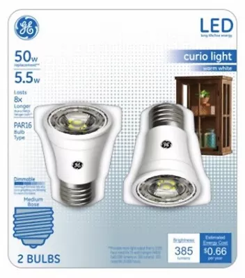 Part 29076G E LightingGE 2 Pack LED6DP16CUR-OT2P 6W Clear Par 16 LED Lig • $25.42