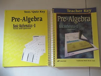 A Beka Handbook Of Pre Algebra Lot Of 2 Books • $17