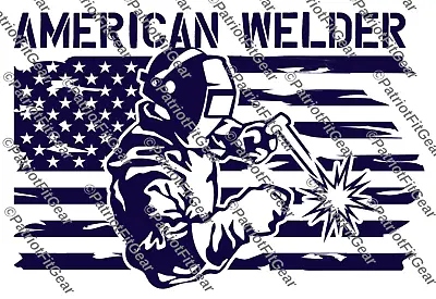 American WelderIron WorkerAmerican Flag14x8.5MillwrightMechanicVinyl Decal • $5.95
