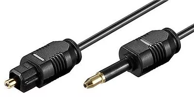 Goobay Fibre Optical Cable 2m 3.5mm Mini TOSLINK Male To TOSLINK Male ø 2.2mm 2m • £4.63