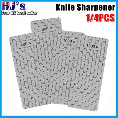1/4pcs Honeycomb Diamond Knife Sharpener Sharpening Stone Grind Sharpener Kit AU • $9.99