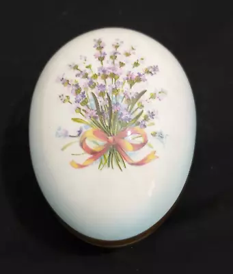 Ringtons Tea Royal Worcester Pallisy Egg Shaped Trinket Box  In Good Condition • £10