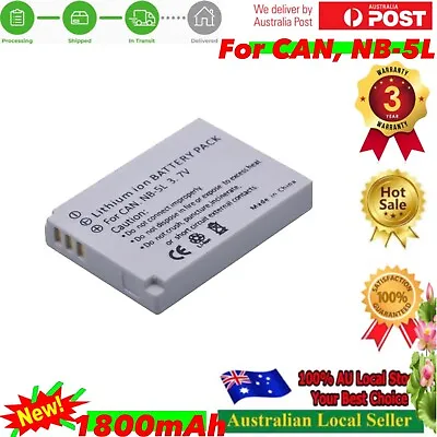 1800mAh Battery For NB-5L Canon PowerShot S100 S100V S110 SX200 ISX210 IS • $12.95