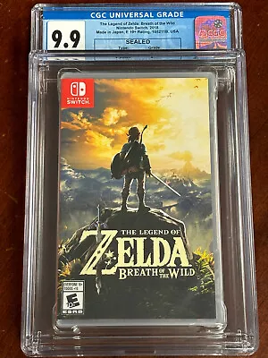 NEW Encased 2018 Switch ZELDA BREATH OF THE WILD CGC Graded 9.9 Y-Fold Seal A++ • $289.95