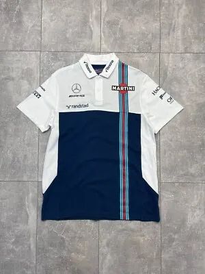 Hackett London Mens Polo Shirt Williams Martini Racing Randstad AMG Blue White • $31.49