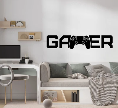£8.99 • Buy Wall Stickers Gamers Art Décor Vinyl Gaming Kids Game Room  Gamer PS Xbox Decal