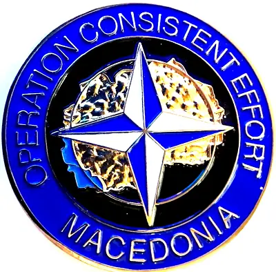 Rare Nato Operation  Consistent Effort  Macedonia 1.96 Inch Mint Challenge Coin • $35