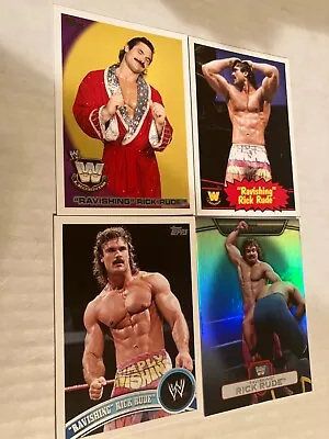 4 Ravishing Rick Rude Wrestling CARDS Born In St. Peter Minnesota See Scan • $2.50