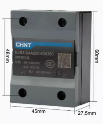 1PC New Chint NJG2-SAA250-40A380  AA40A 380V Solid State Relay Brand • $34.88