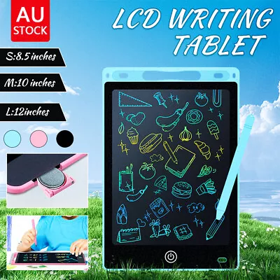 $8.99 • Buy 8.5 / 10 / 12  LCD Writing Tablet Drawing Board Colorful Handwriting Pad AU
