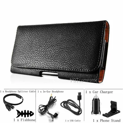 Leather Holster Belt Clip Carrying Case Horizontal Pouch For Motorola Moto Phone • $13.99