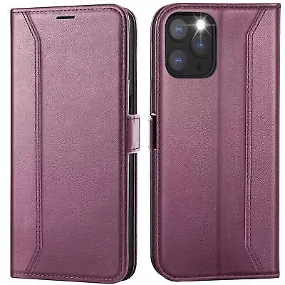 Flip Case For IPHONE 12 Pro Max Rfid Protective Wallet Cover Book • £13.75