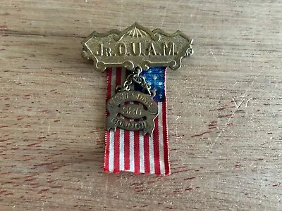 Order United American Mechanics Badge Pin Medal 13 Star American Flag Ribbon Vtg • $39.95