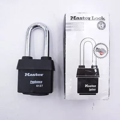 READ DESCRIPT Master Lock 6127 Pro Series 449FJ316 Padlock Keyed Alike (NO KEYS) • $29.99