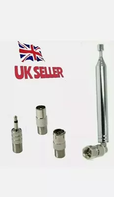 7 Section Telescopic Aerial & 3 Adapters DAB/FM Suits Yamaha CRX-550 FREEPOST... • £8.99