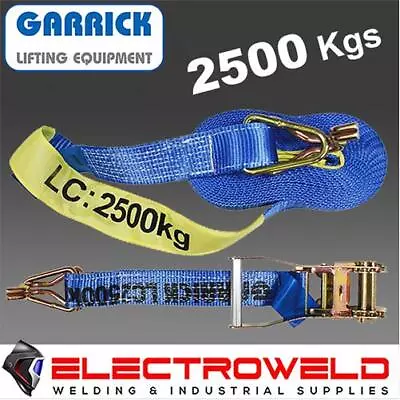 2x 2500kg Ratchet Tie Down Straps Heavy Duty Trailer Car Cargo Truck Roof Rack • $34.95