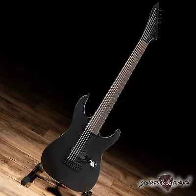 ESP LTD M-7HT Baritone Black Metal 7-String Guitar – Black Satin (M-7BHT) • $1099