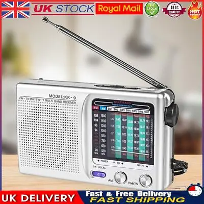 Portable Radio Dual Band Digital Radio LCD Display Stereo Radio Battery Operated • £8.59