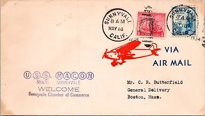 USS Macon 1934 - Welcomed At Sunnyvale Calif - F48981 • $14.99